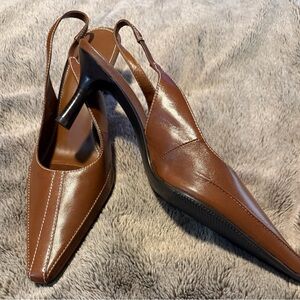 Karen Scott Brown Slingback Heels